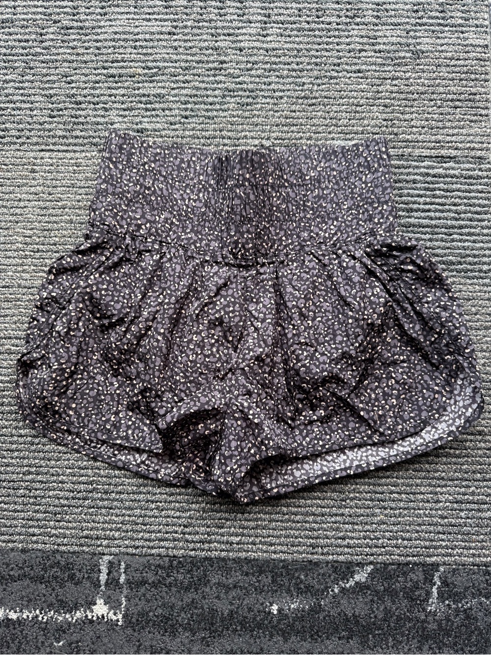 FP Movement by Free People Black High-Waist Floral Print Shorts
